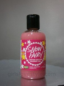 Sweetly scented Snow Fairy shower gel