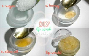 DIY homemade lip scrub