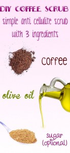 DIY homemade anti cellulite coffee scrub