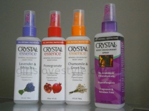 Beauty product review Crystal Essence body deodorants