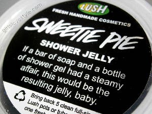 Product review - Lush Sweetie Pie shower jelly